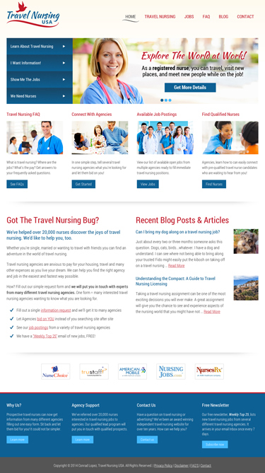 Widgeted WordPress Website Home Page Design