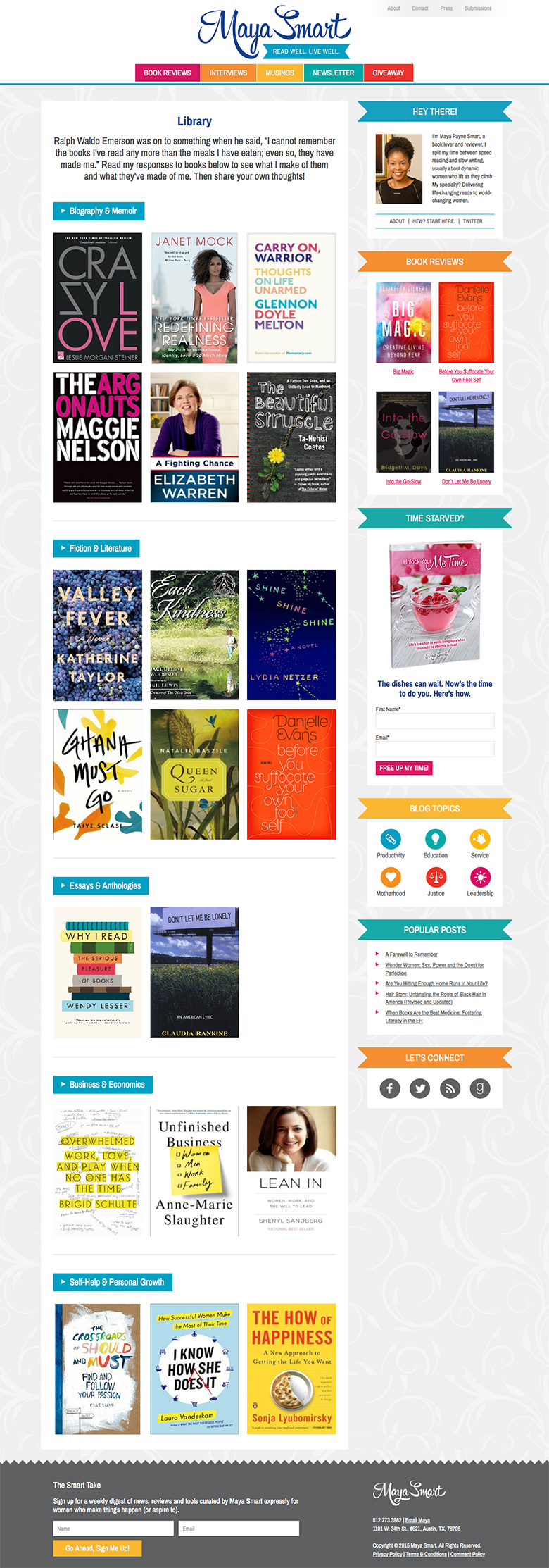 Book Library WordPress Template Design